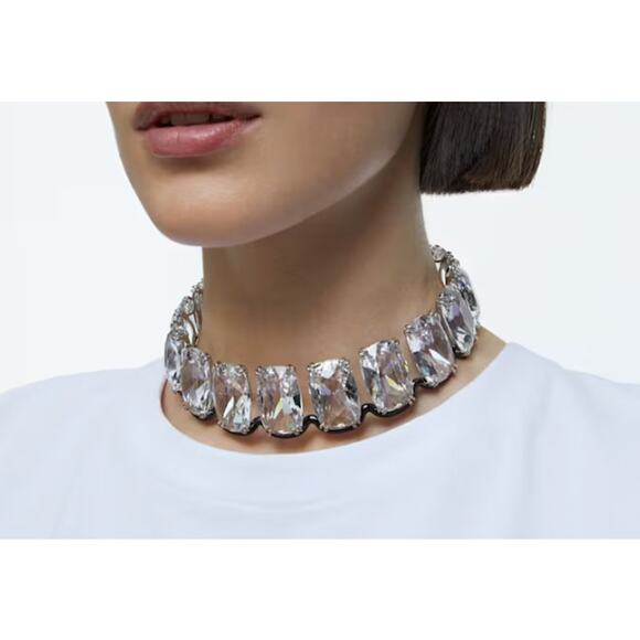Swarovski Outlet Harmonia choker Oversized floating crystals Necklace - Picture 8 of 10
